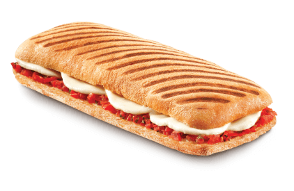 Mozzarellás panini, vegetáriánus szendvics